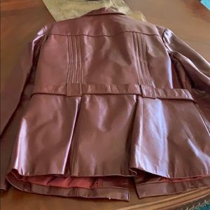 Leather jacket, lining on inside, size 18